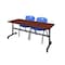 Kobe Rectangle Tables > Nesting Tables > Kobe Flip Top Table & Chair Sets, 72 W, 24 L, 29 H, Cherry MKFT7224CH47BE - alternate 1